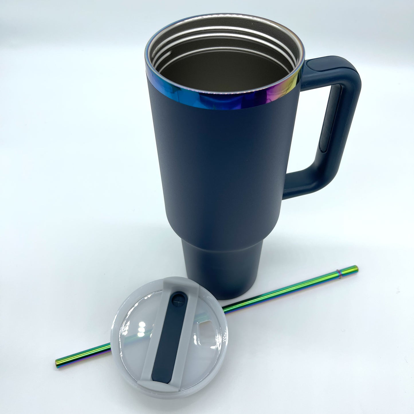 Custom Designed 40oz Tumbler Rainbow Stainless Steel Engraving