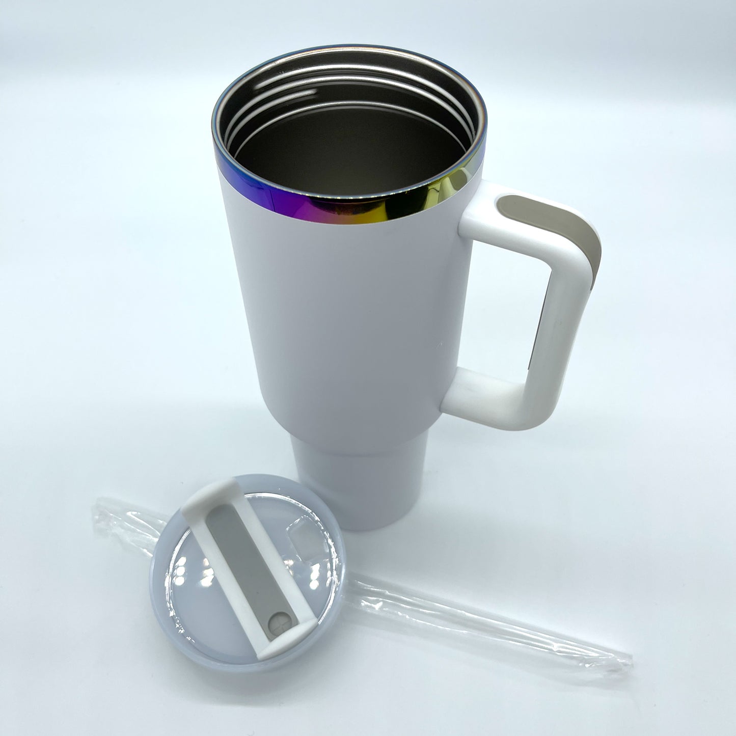 Custom Designed 40oz Tumbler Rainbow Stainless Steel Engraving