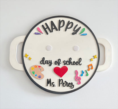 100 Day of School Sign Interchangeable