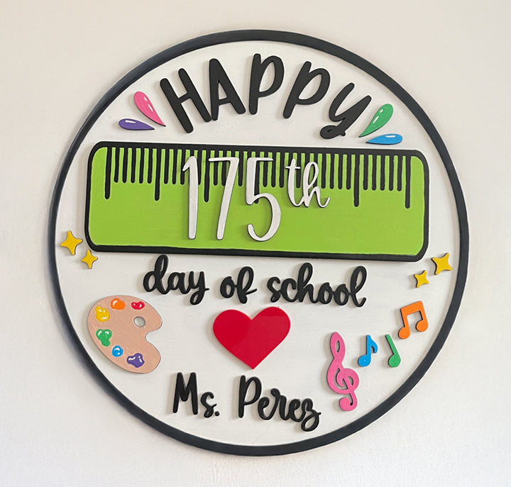 100 Day of School Sign Interchangeable