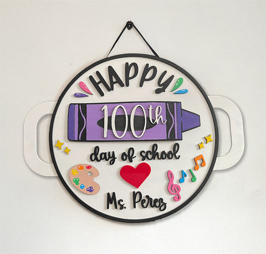 100 Day of School Sign Interchangeable