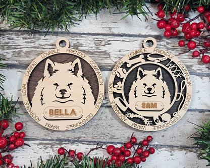 Letter A Dog Breeds Christmas Ornaments