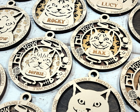 Letter H - T Cat Breeds Christmas Ornaments