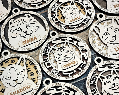 Letter H - T Cat Breeds Christmas Ornaments