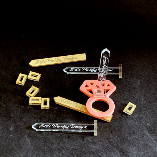 Personalized Dowels for Charms, Personalized Cake Charm Sticks