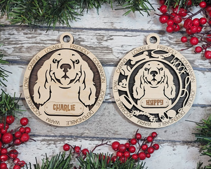 Letter C Dog Breeds Christmas Ornaments