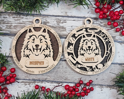 Letter C Dog Breeds Christmas Ornaments
