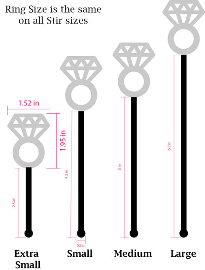 Engagement Diamond Ring Stir Sticks Solid Colors