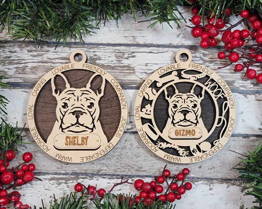 Letter E-L Dog Breeds Christmas Ornaments