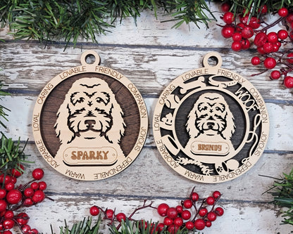 Letter E-L Dog Breeds Christmas Ornaments