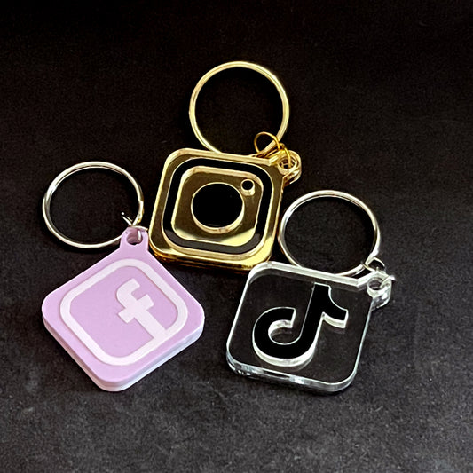 Custom Color Social Media NFC keychain tag
