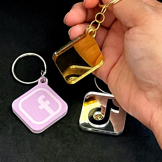 Custom Color Social Media NFC keychain tag