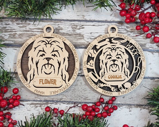 Letter M-N Dog Breeds Christmas Ornaments