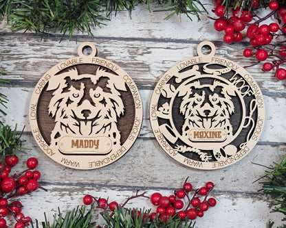 Letter M-N Dog Breeds Christmas Ornaments