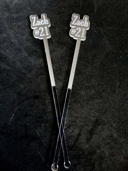 Name and Age Stir Sticks