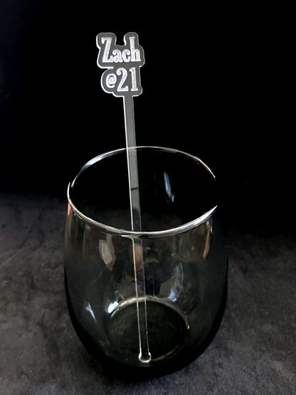 Name and Age Stir Sticks