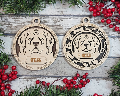 Letter M-N Dog Breeds Christmas Ornaments