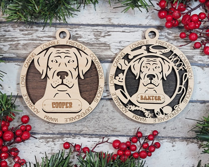 Letter P - R Dog Breeds Christmas Ornaments