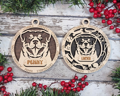 Letter P - R Dog Breeds Christmas Ornaments
