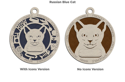 Letter H - T Cat Breeds Christmas Ornaments