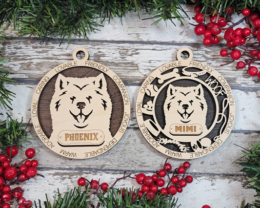 Letter S - Y Dog Breeds Christmas Ornaments