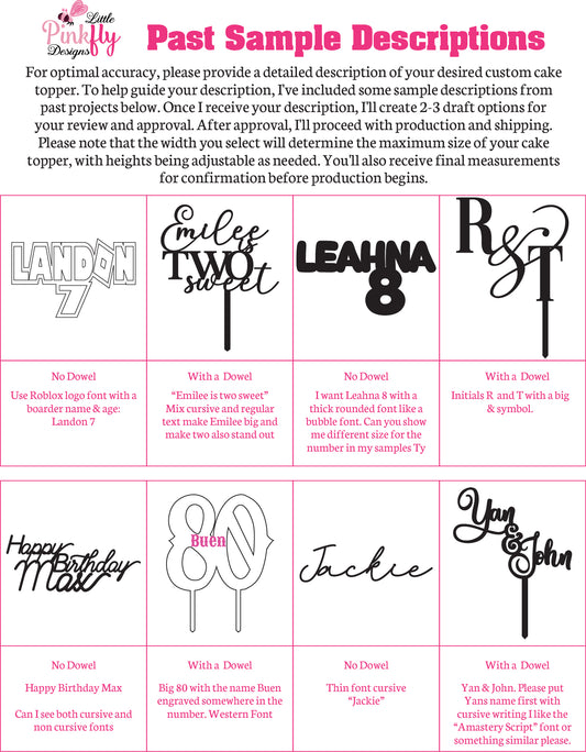 DIY MDF Cake Toppers