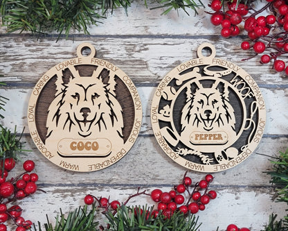 Letter S - Y Dog Breeds Christmas Ornaments