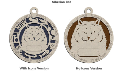 Letter H - T Cat Breeds Christmas Ornaments