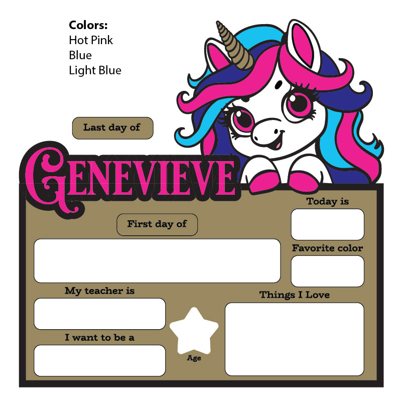 First Day of School - Unicorn