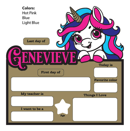 First Day of School - Unicorn