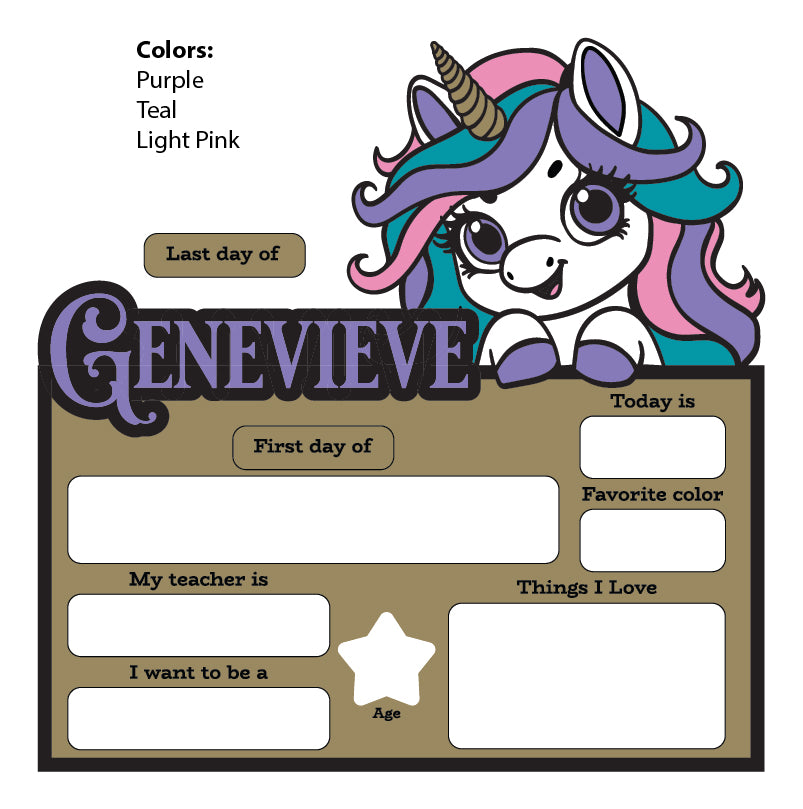 First Day of School - Unicorn