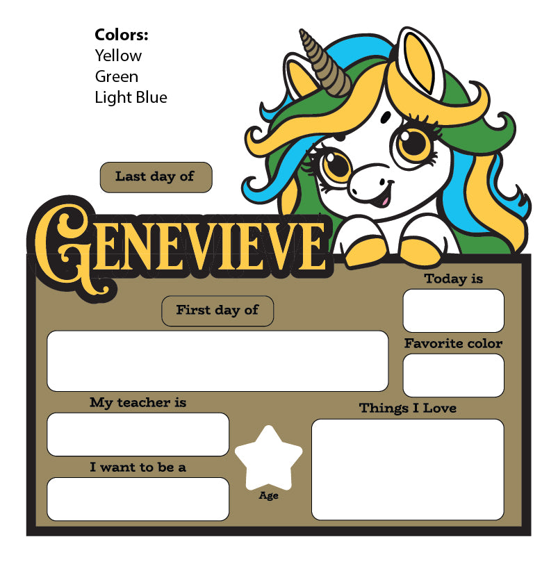 First Day of School - Unicorn