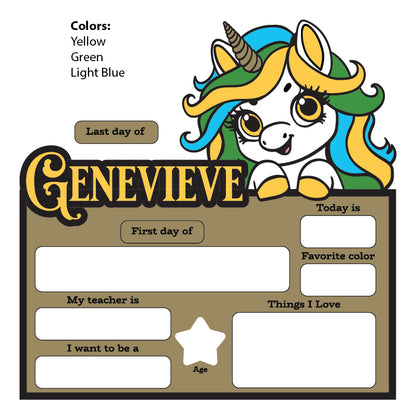 First Day of School - Unicorn