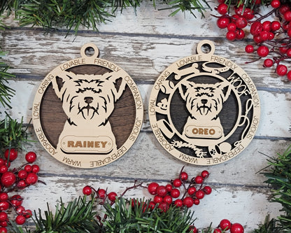 Letter S - Y Dog Breeds Christmas Ornaments