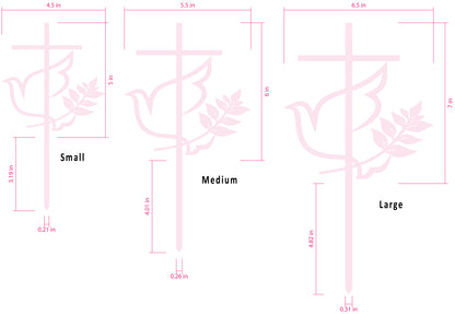 Cross and Holy Spirit Cake Topper