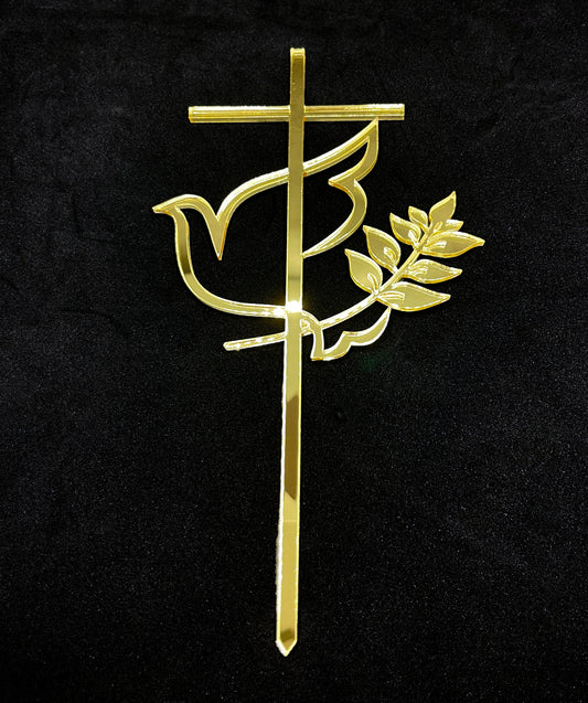 Cross and Holy Spirit Cake Topper