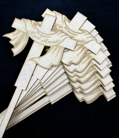 Customizable Wooden Cross Engraving