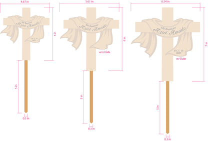Customizable Wooden Cross Engraving