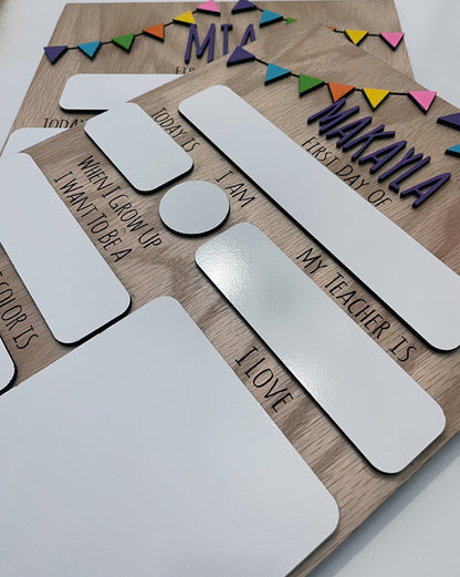 First Day of School - Pennant Flags