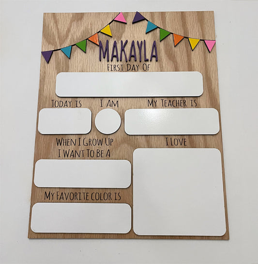 First Day of School - Pennant Flags