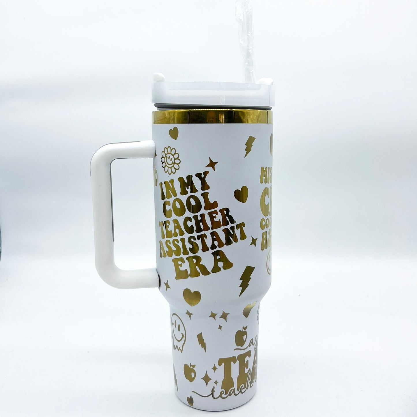 Retro Teacher and Teacher Assistant Appreciation 40oz tumbler