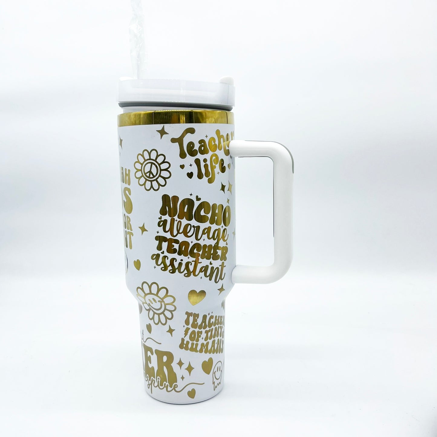 Retro Teacher and Teacher Assistant Appreciation 40oz tumbler