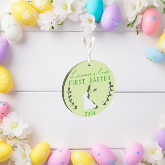 My First Easter Basket Acrylic Tag Round