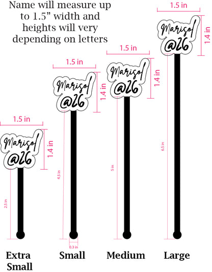 Name and Age Stir Sticks