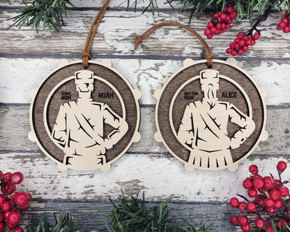 Personalized Wooden Marching Band Christmas Ornament