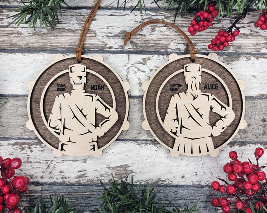 Personalized Wooden Marching Band Christmas Ornament