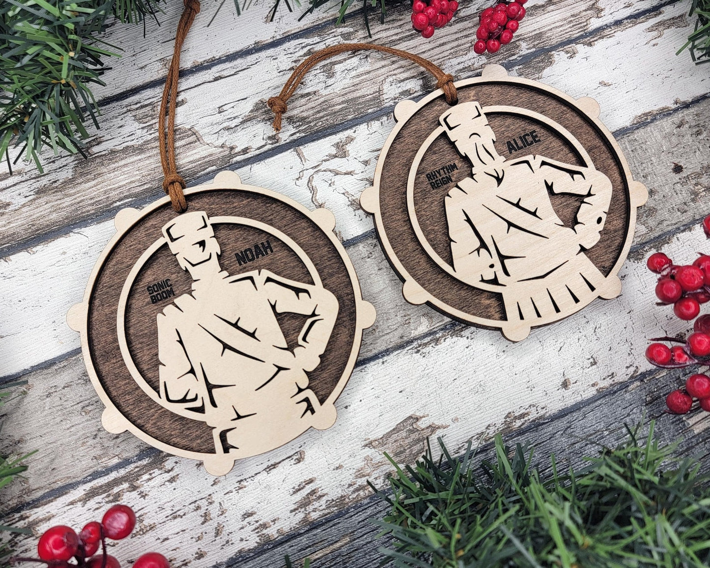 Personalized Wooden Marching Band Christmas Ornament