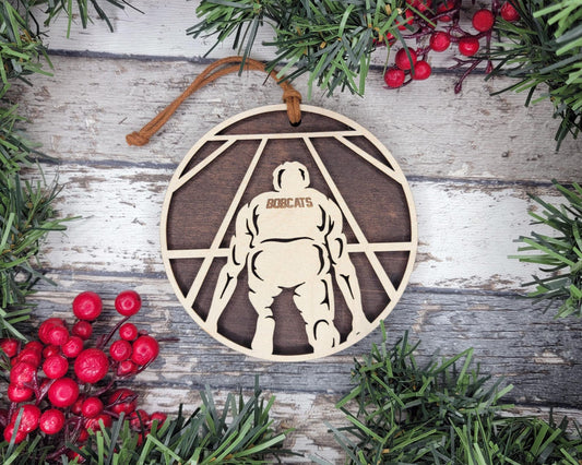 Personalized Wooden Track and Field Christmas Ornament