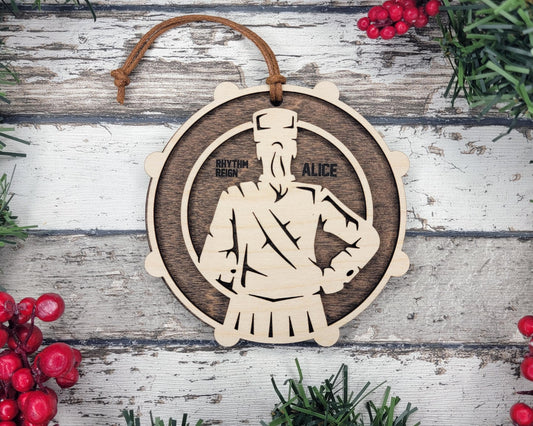 Personalized Wooden Marching Band Christmas Ornament
