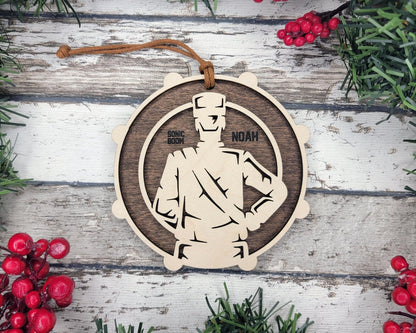 Personalized Wooden Marching Band Christmas Ornament